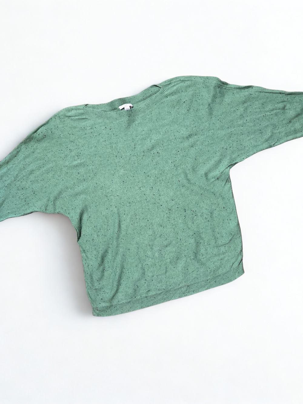 J. Jill Green Speckled Knit Spring Sweater Top